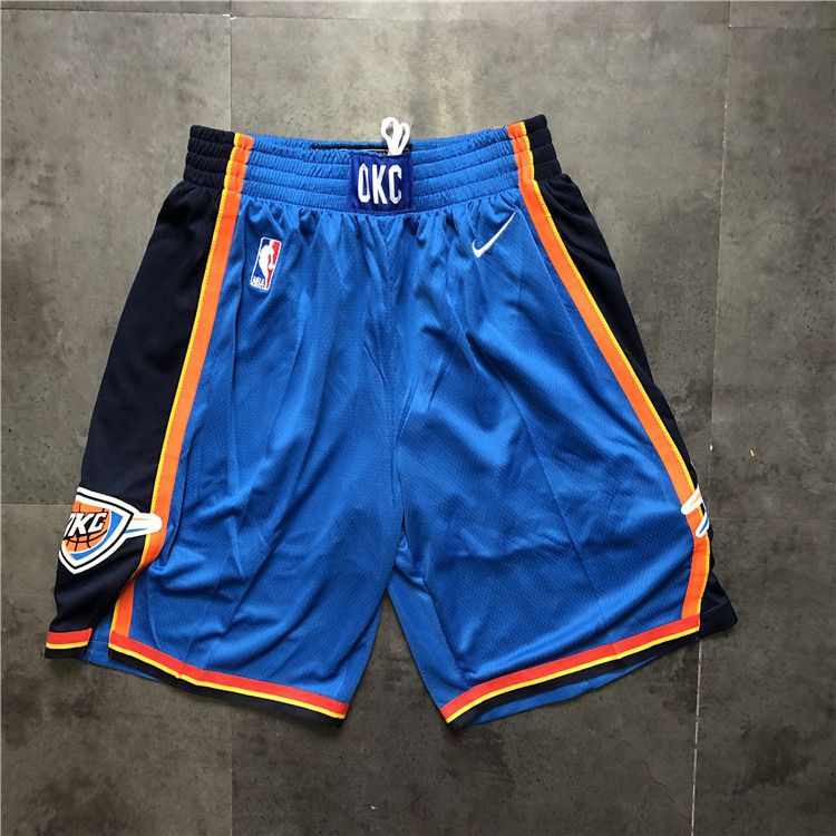 Men NBA Oklahoma City Thunder Blue Nike Shorts 0416->phoenix suns->NBA Jersey